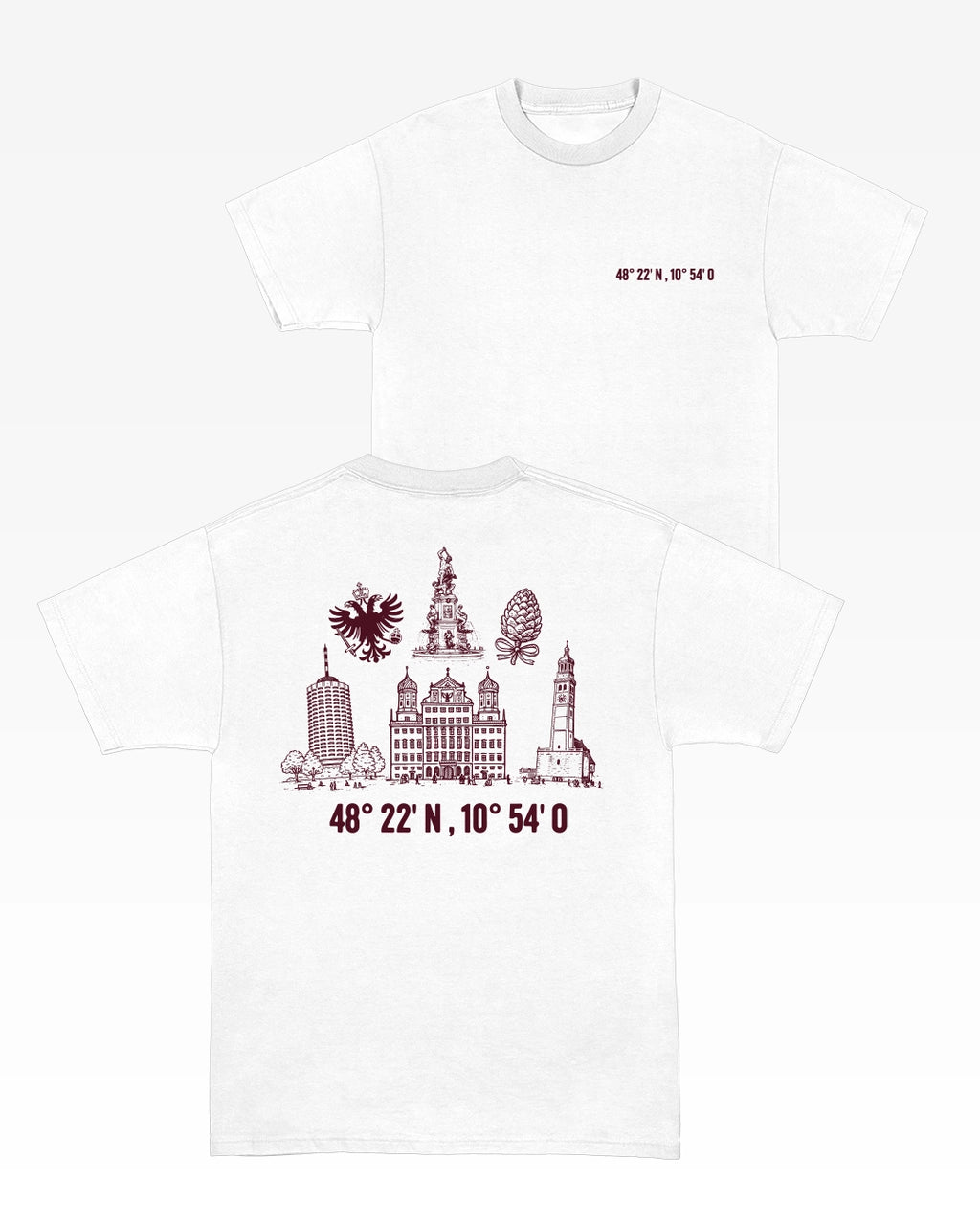 Koordinaten - T-Shirt mit Icons