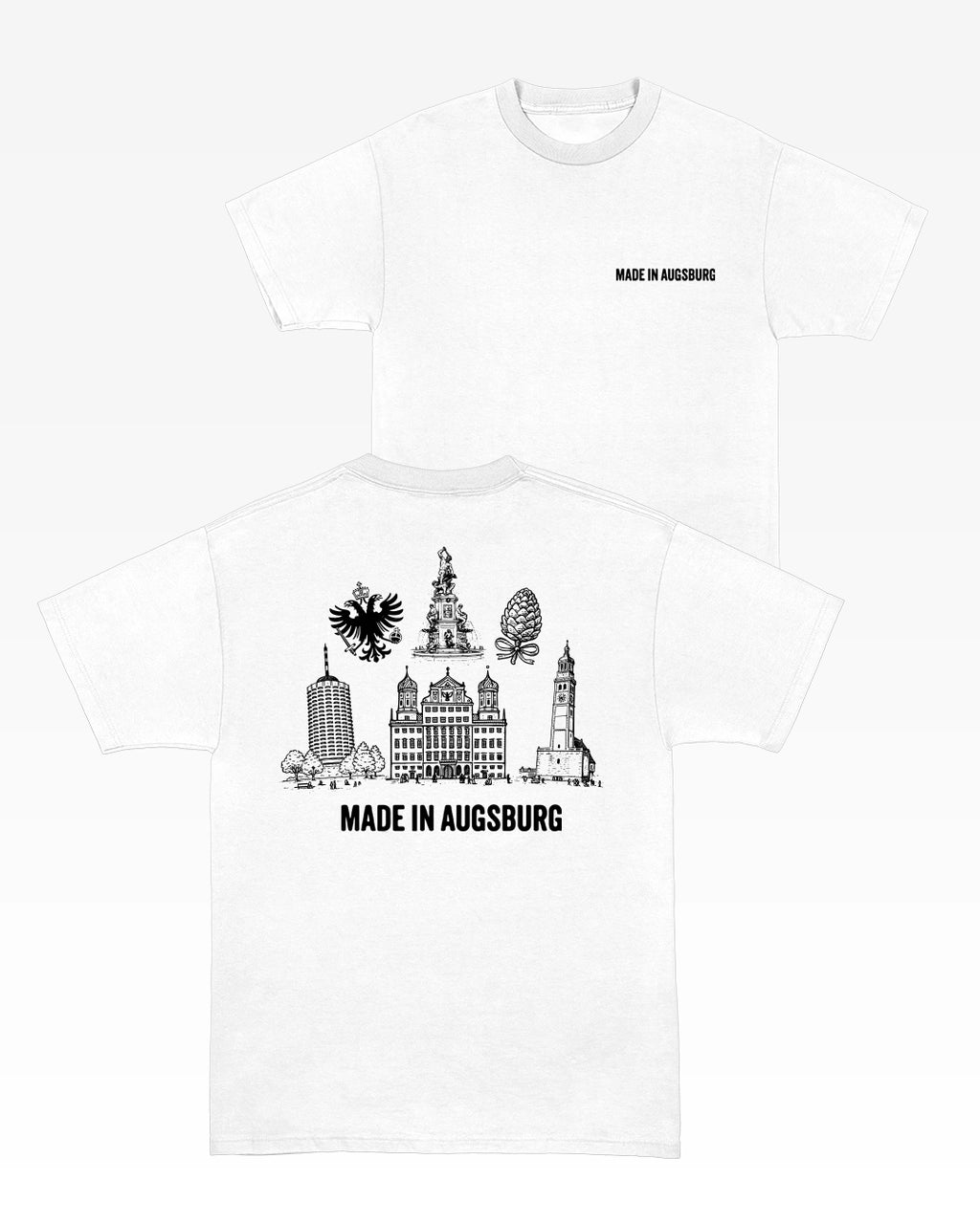 Made in Augsburg - T-Shirt mit Icons